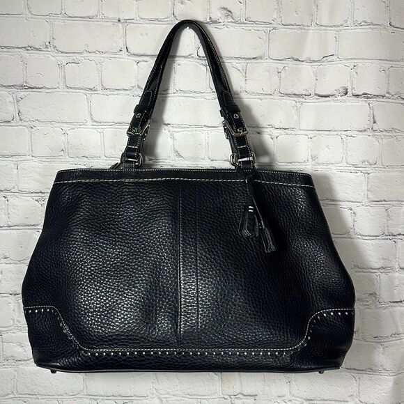 Coach Bags Coach 5749 Black Soft Pebble Leather Tote Bag Hobo